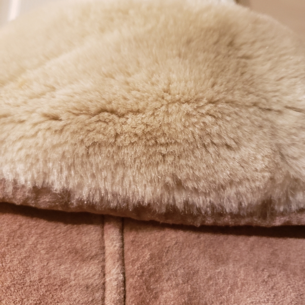Synergy Ventage Suede Jacket with Faux Fur Lining - Picture 6 of 11
